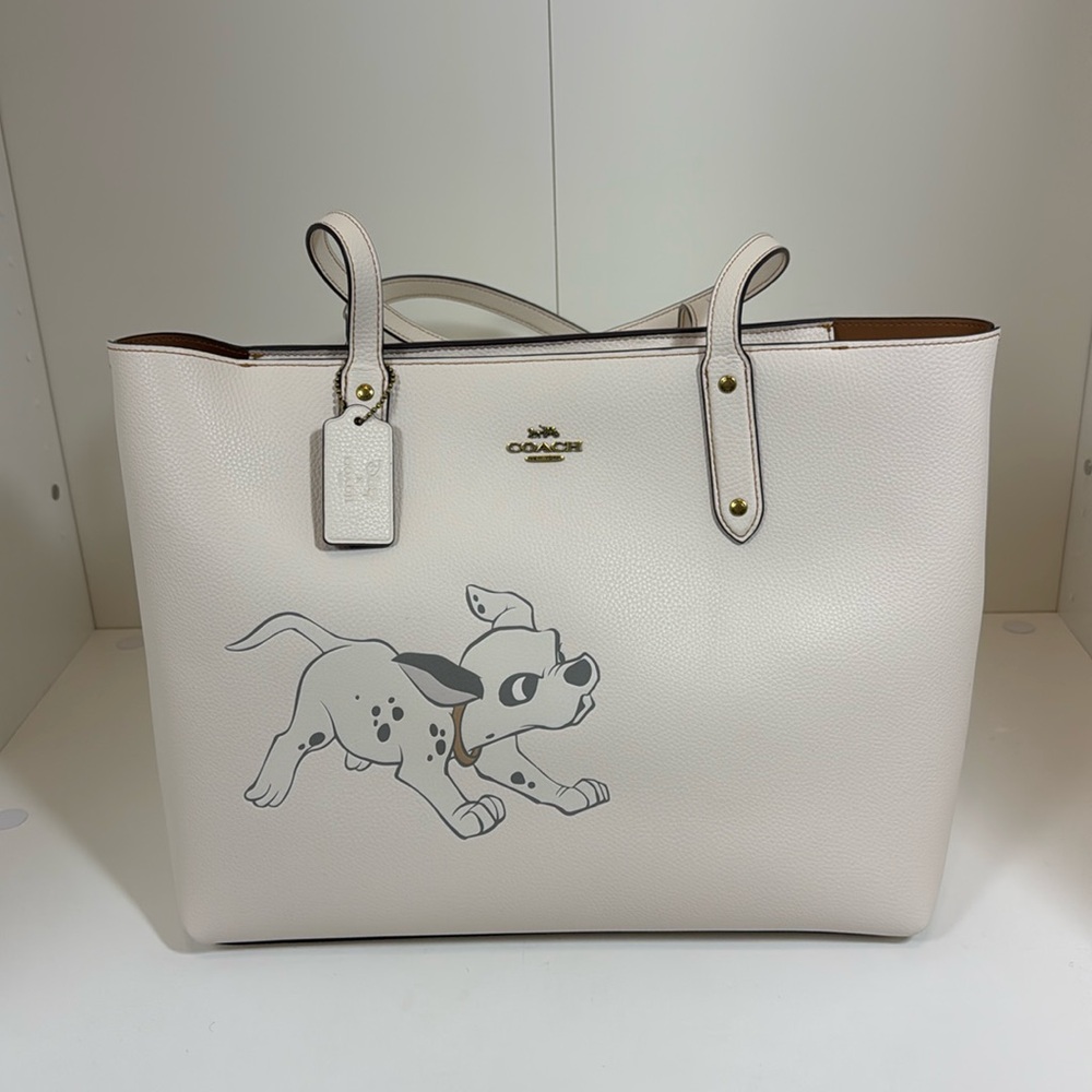 NWOT Limited Edition Rare Coach X Disney Patch 101 Dalmatians Tote Handbag